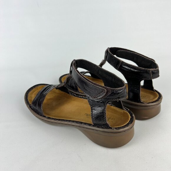 Naot Womens Cymbal Gladiator Sandal Brown Leather Strappy Comfort size 10 - Picture 8 of 14